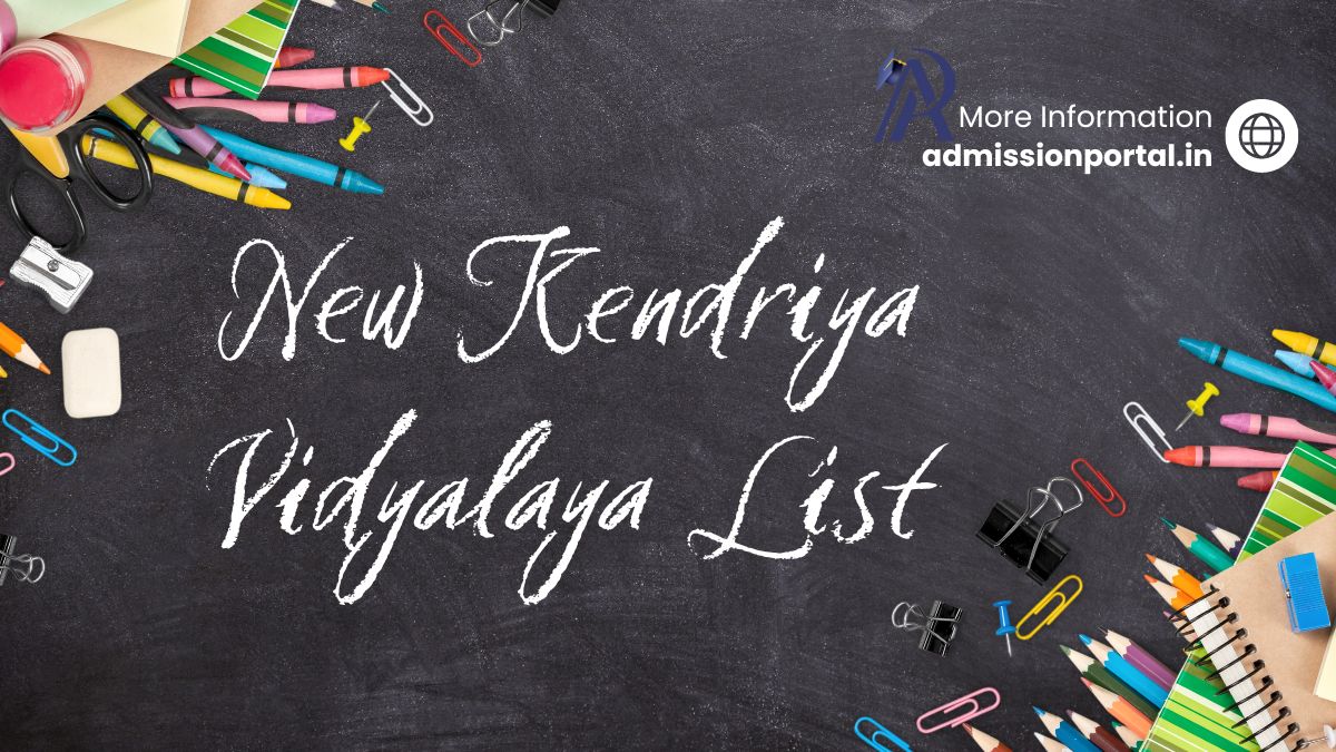 New Kendriya Vidyalaya School List