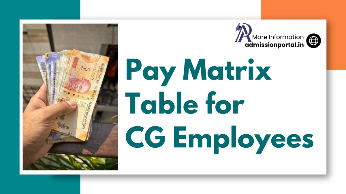 Pay Matrix Table for CG Employees