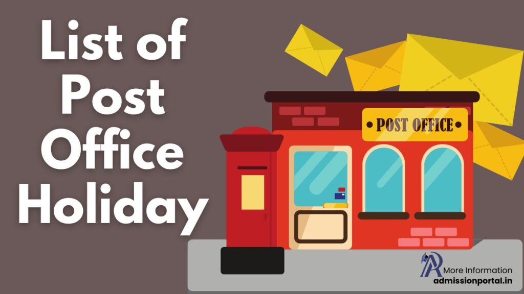 List of Indian Post Office Holidays in 2024 PDF AdmissionPortal APFYC