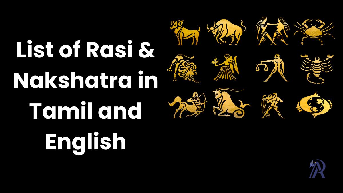 List of Rasi and Nakshatra in Tamil and English 2024 - AdmissionPortal ...