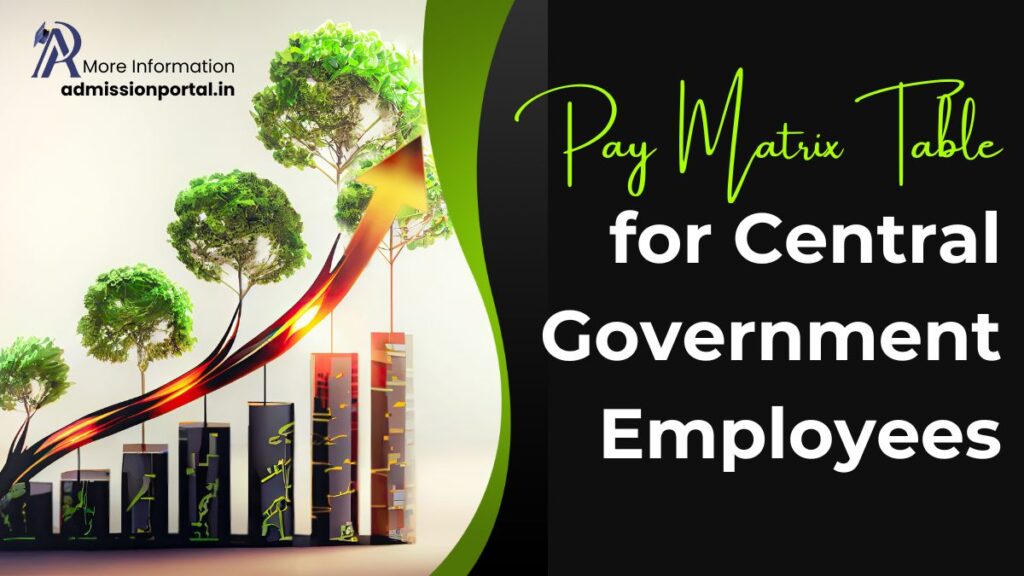 Pay Matrix Table for Central Government Employees