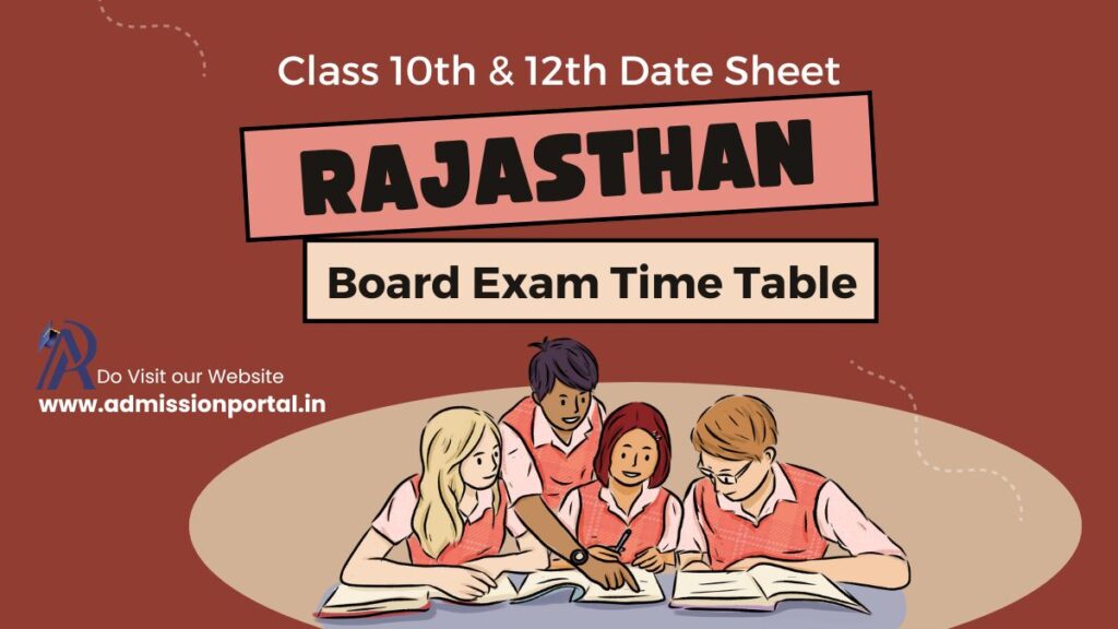 Rajasthan Board Examination Time Table