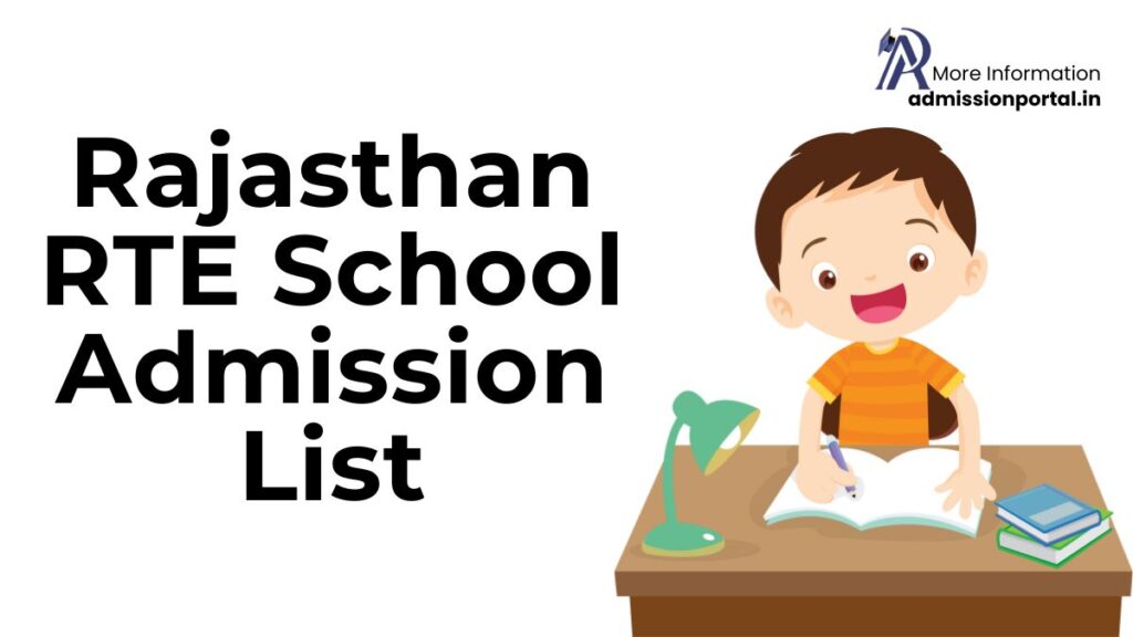 Rajasthan RTE School Admission List 202425 Last Date 31 August 2024