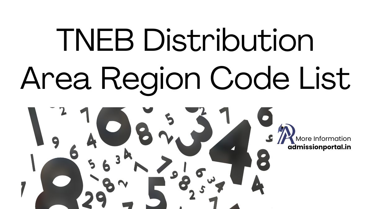 TNEB Distribution Area Region Code List