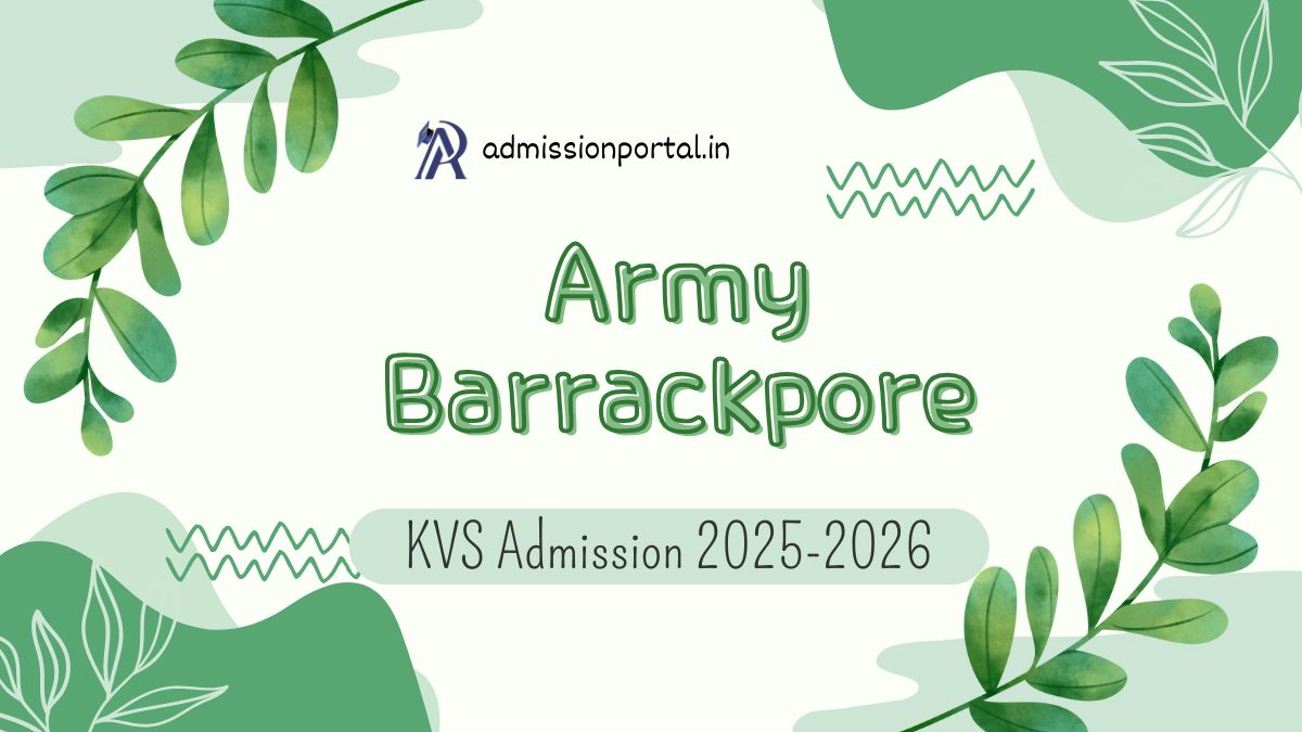 Army Barrackpore KV School Admission 2025-26 Download