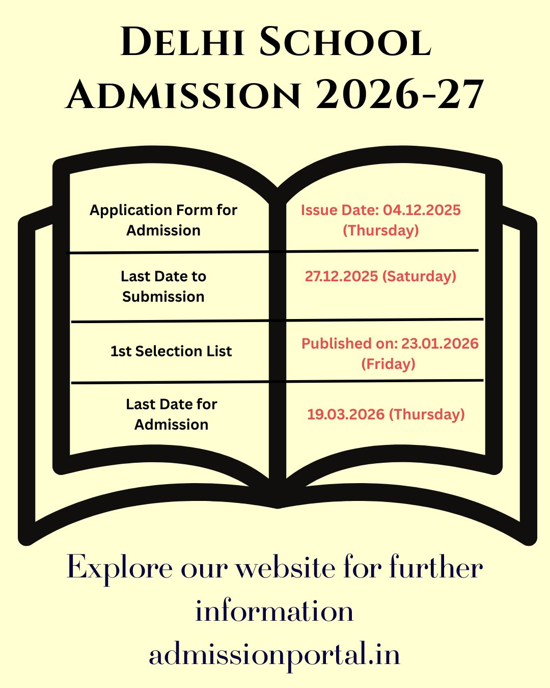 Delhi Nursery Admission 2026-27
