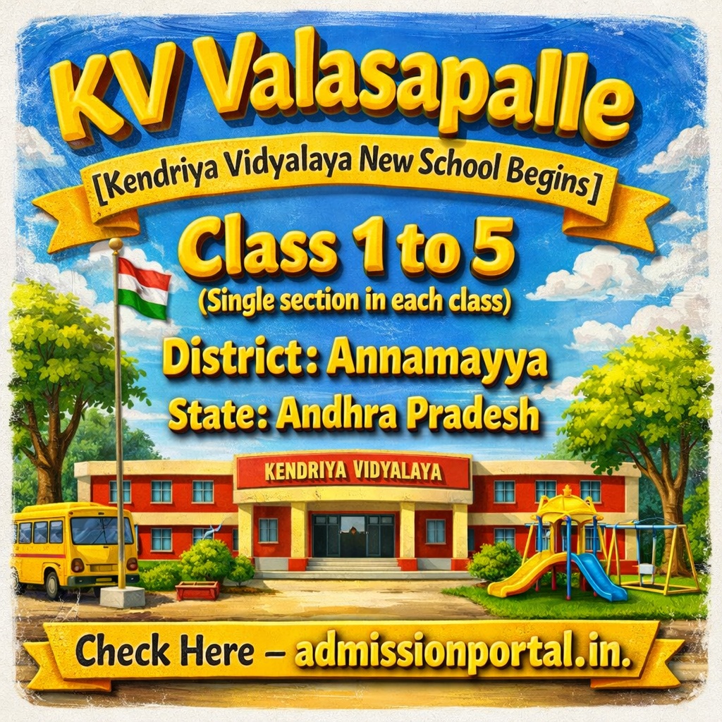 KV Valasapalle School Admission 2026-27