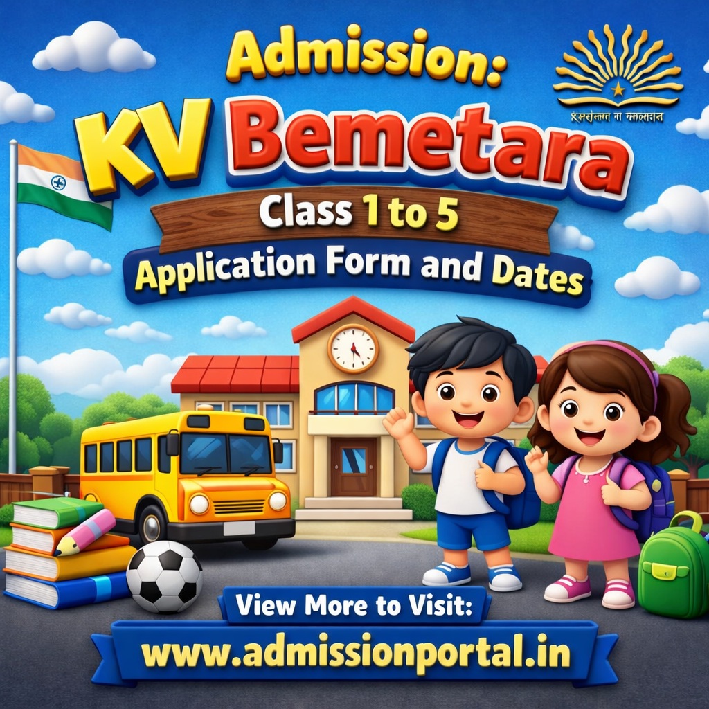 KV Bemetara Admission Class 1 to 5 Application pdf