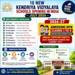 10 New Kendriya Vidyalaya Schools Opening in India During July 2026