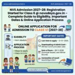 NVS Admission 2027-28 Registration Started for Class 6